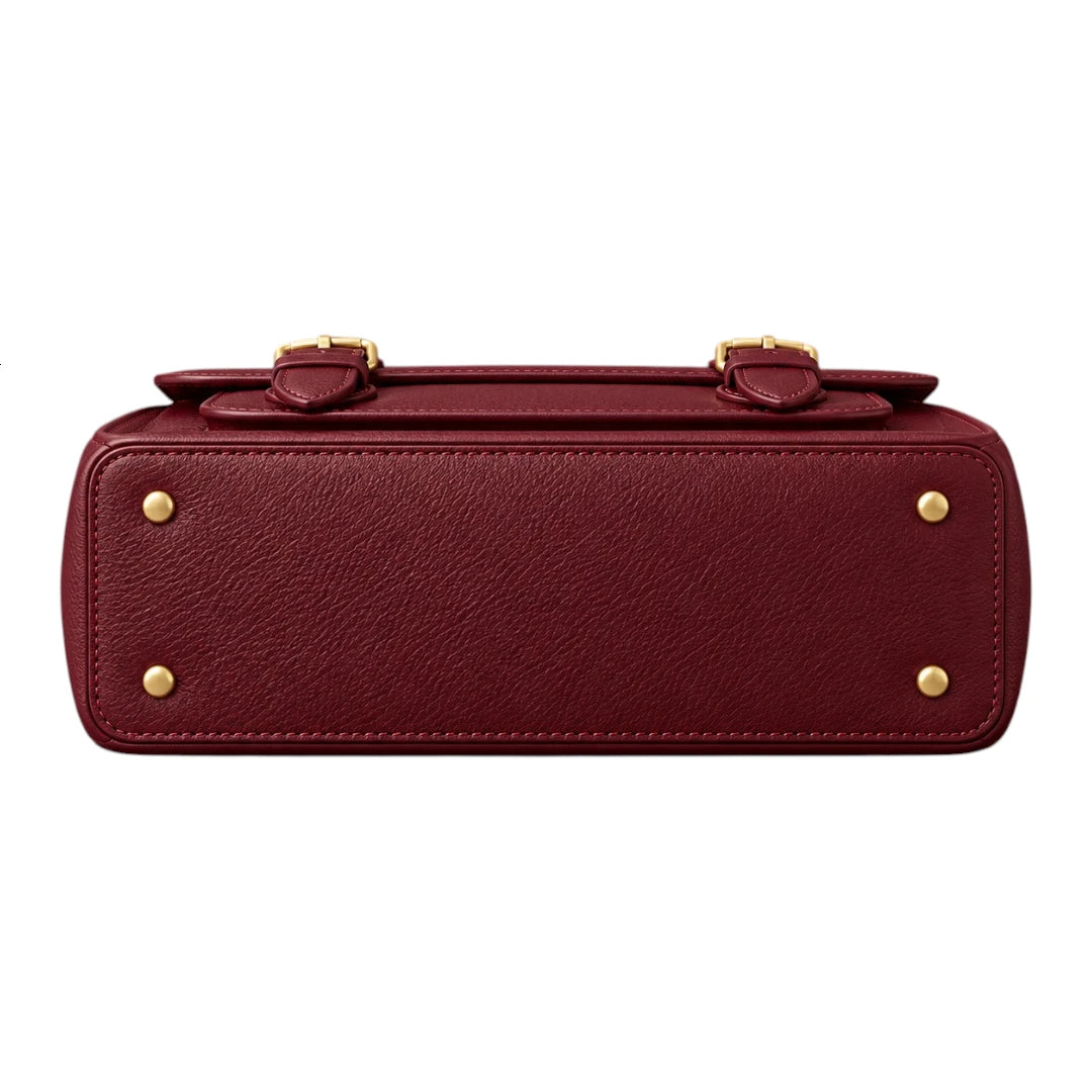 Bagelite Marcelline Burgundy Faux Leather Satchel Handbag