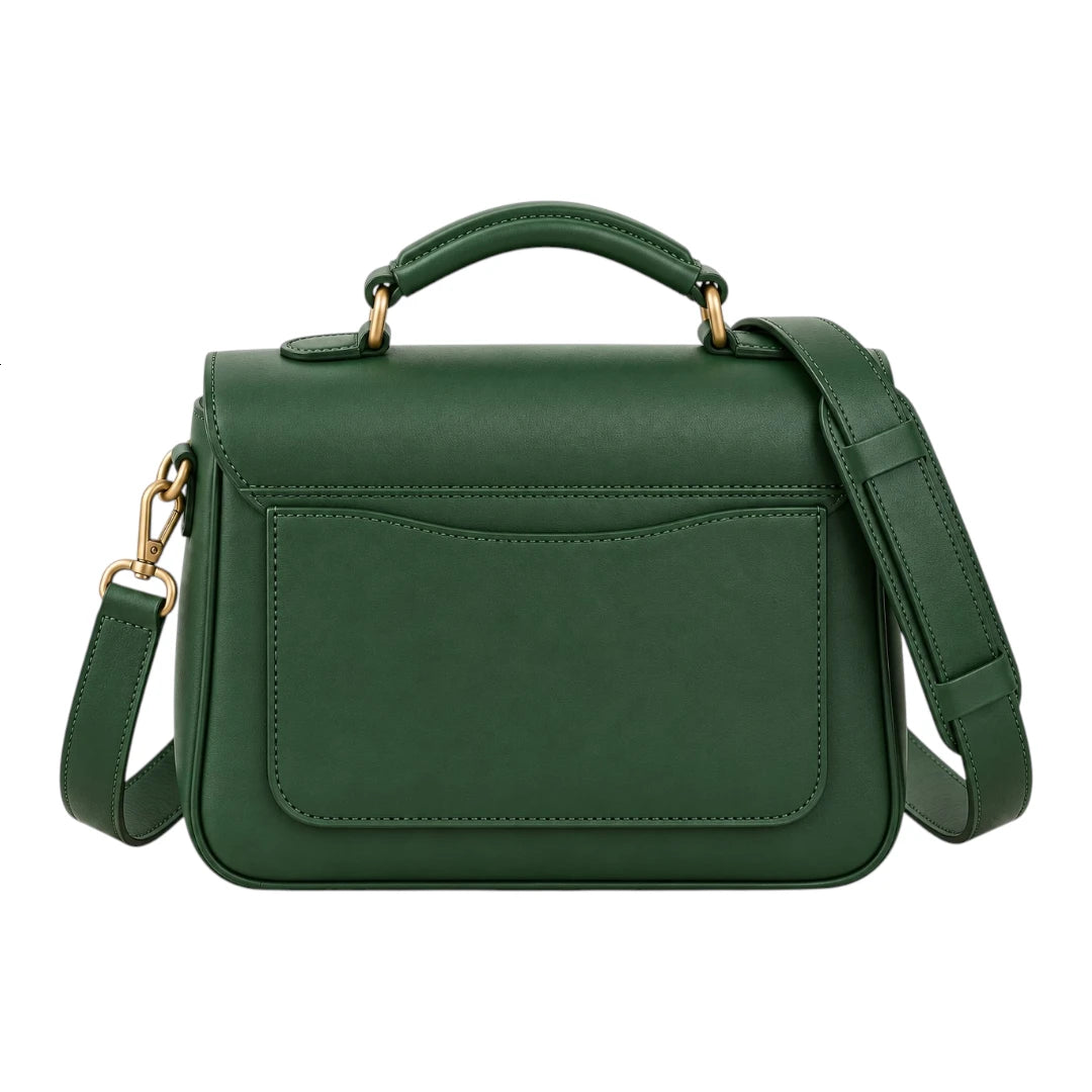 Bagelite Emerald Haven Faux Leather Satchel Handbag