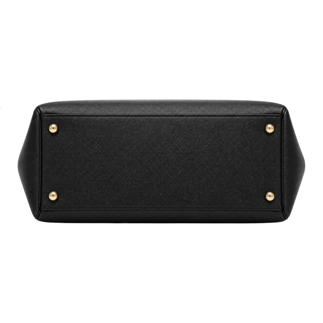 Bagelite, Women’s Satchel Handbags, Black Satchel Handbag, Faux Leather Bag, Medium Handbag, Structured Handbag, Everyday Satchel, Women’s Fashion Bag