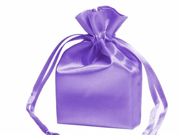 4x6 Lavender Elegant Satin Bags - 12 pcs