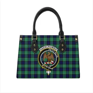 Abercrombie Tartan Leather Bag with Family Crest