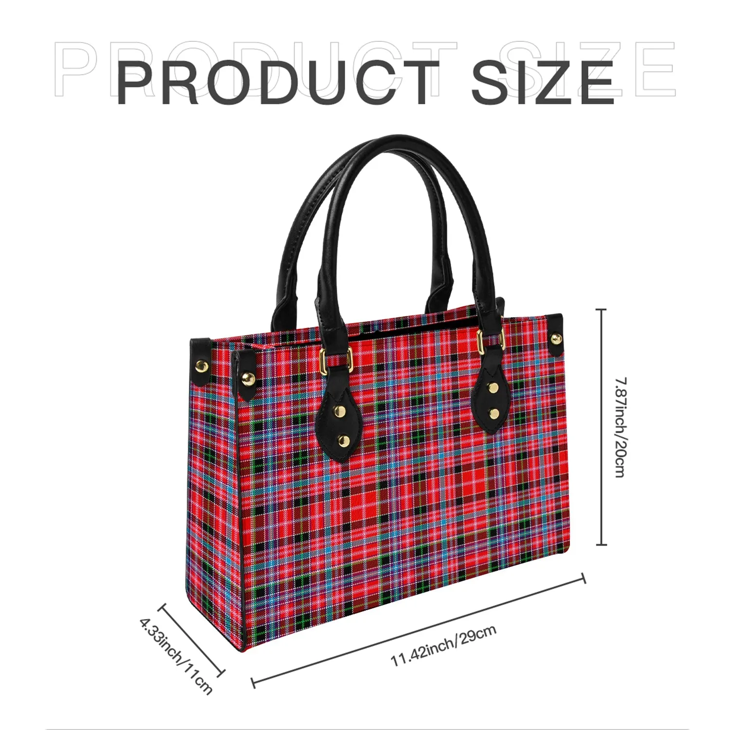 Aberdeen District Tartan Leather Bag