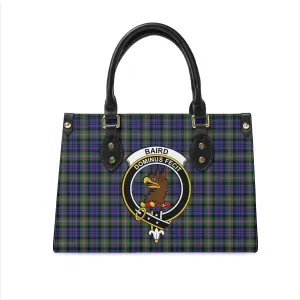 Baird Modern Tartan Leather Bag with Family Crest