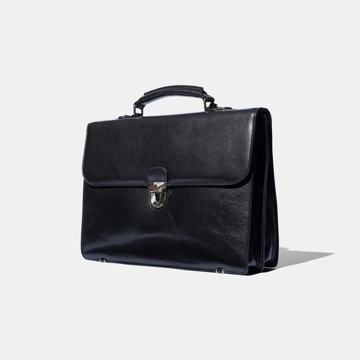 Baron - Briefcase BLACK LEATHER