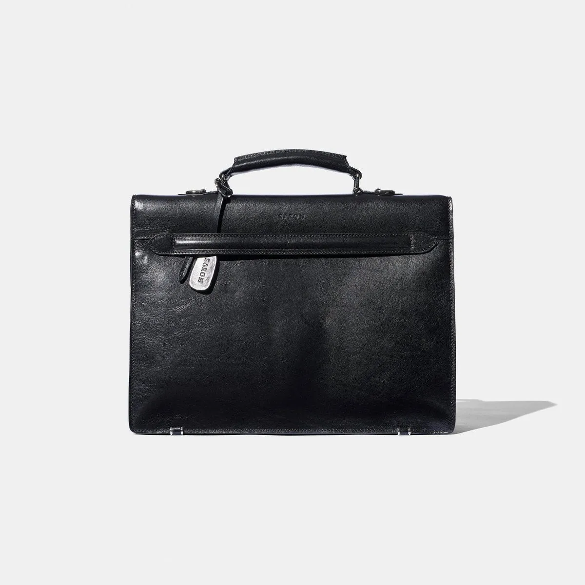 Baron - Briefcase BLACK LEATHER