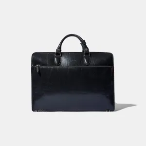 Baron - Zip Briefcase BLACK LEATHER