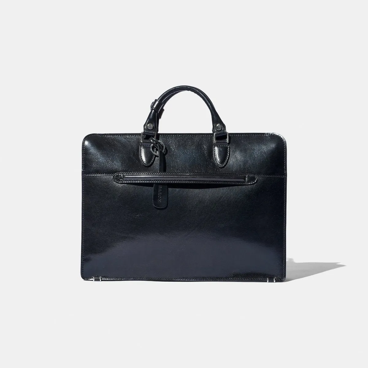 Baron - Zip Briefcase BLACK LEATHER