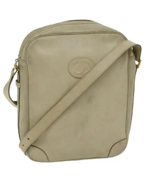 Beige Leather Shoulder Bag with CC Logo by CHANEL