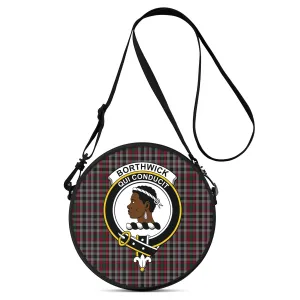 Borthwick Tartan Round Satchel Bags with Family Crest