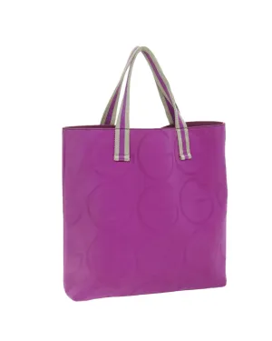 Canvas Tote Bag with Purple Accents