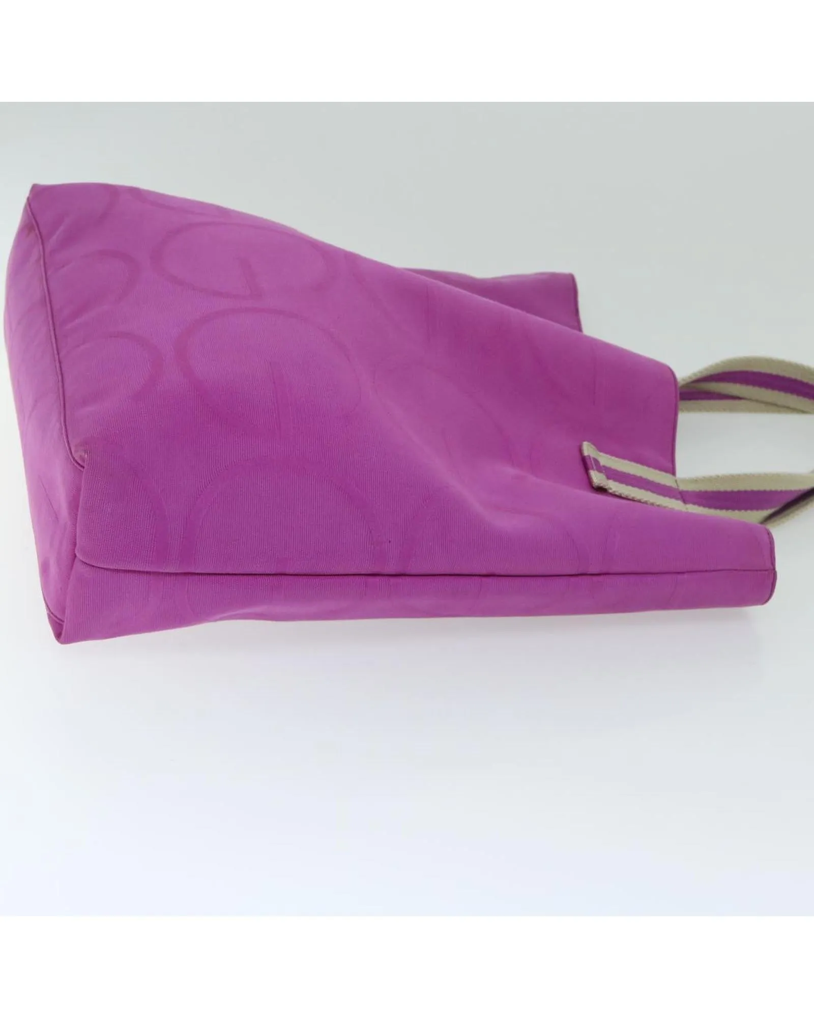 Canvas Tote Bag with Purple Accents