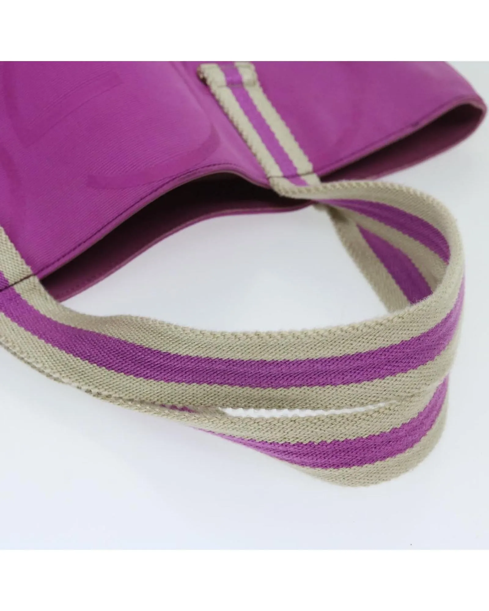 Canvas Tote Bag with Purple Accents