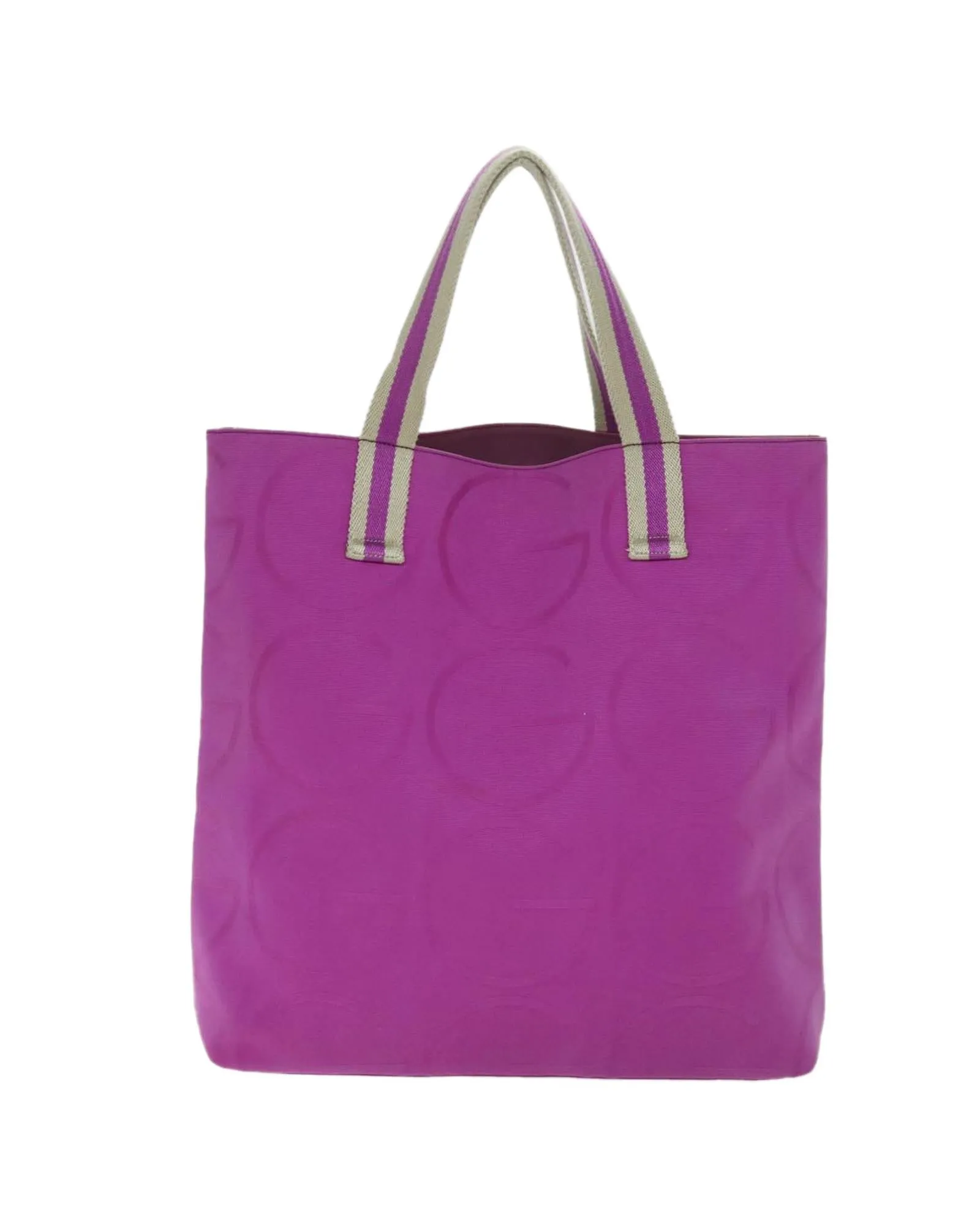 Canvas Tote Bag with Purple Accents