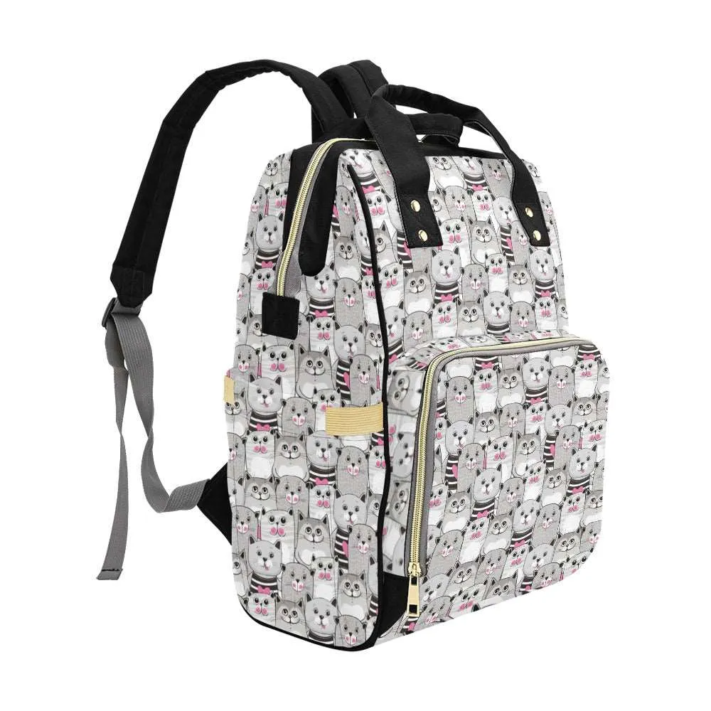 Cats Multifunctional Diaper Backpack Bag