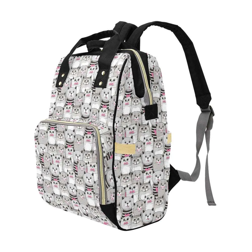 Cats Multifunctional Diaper Backpack Bag