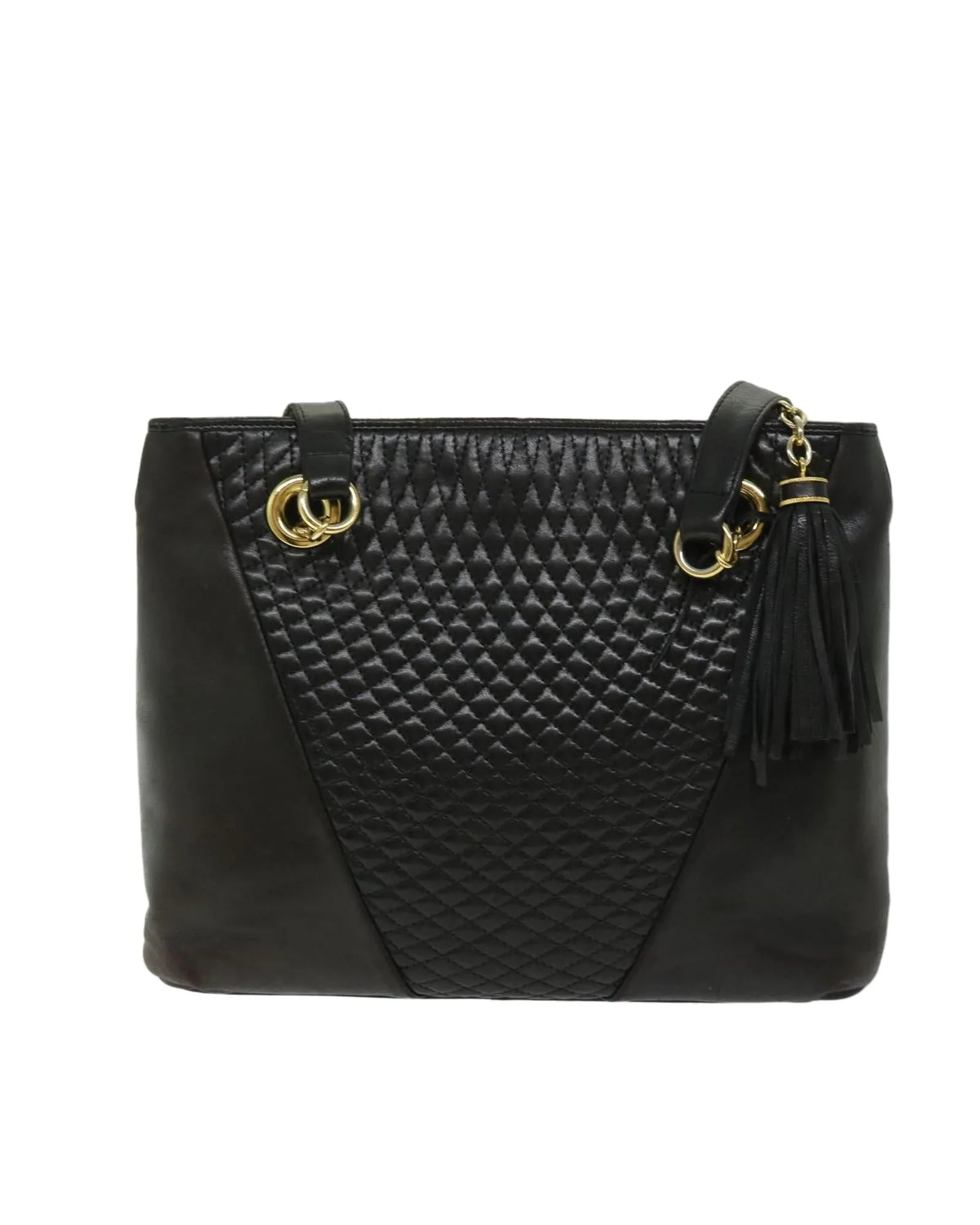 Chain Shoulder Bag in Black Leather by BALLY