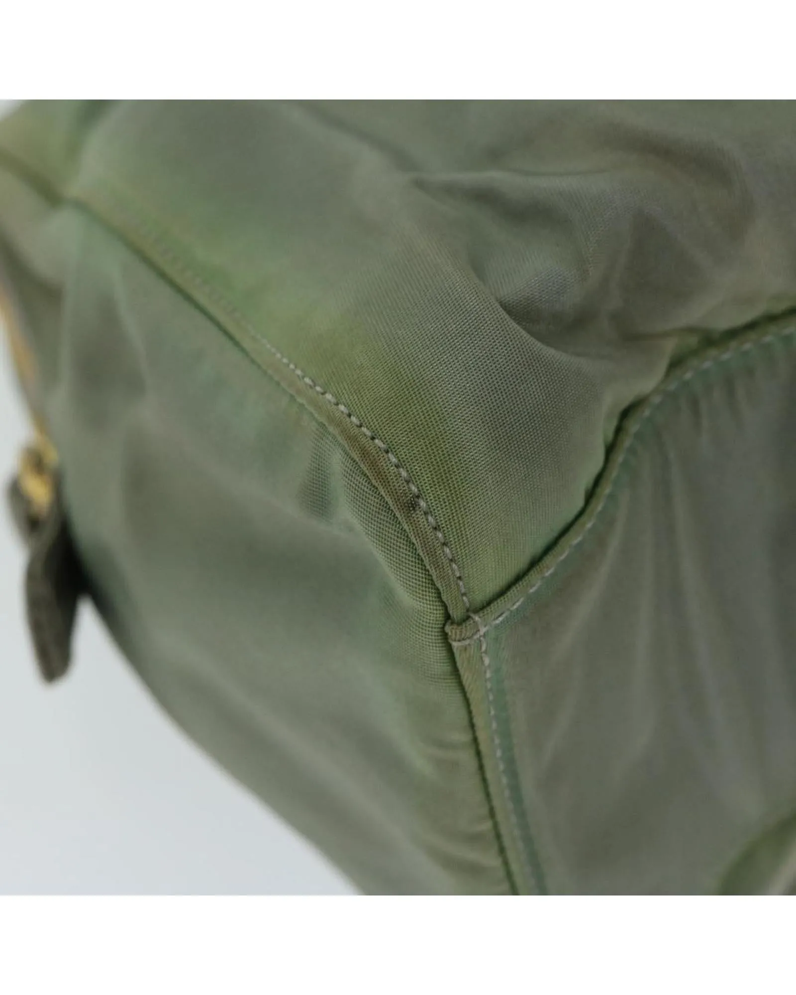 Chain Shoulder Bag in Khaki Nylon by Prada