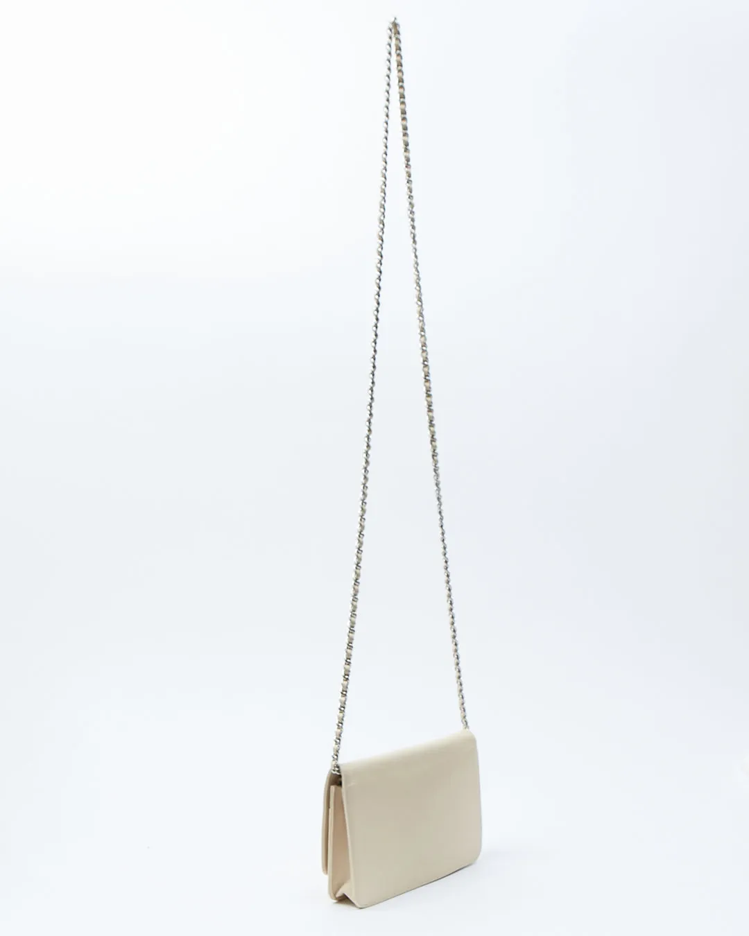 Chanel Beige CC Timeless Caviar Wallet On Chain