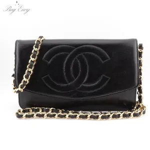 CHANEL Lambskin Timeless Clutch on Chain