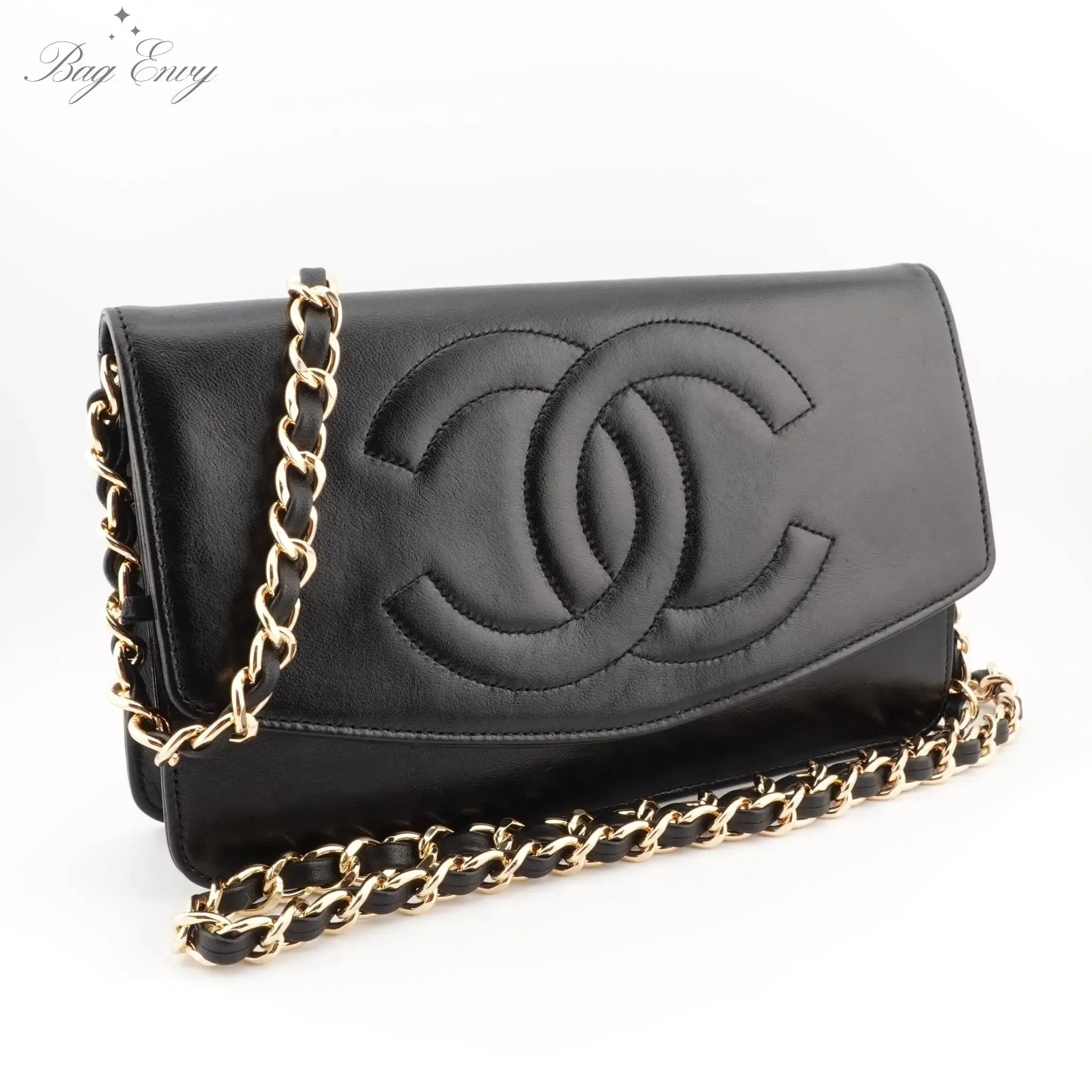 CHANEL Lambskin Timeless Clutch on Chain