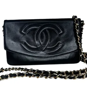 CHANEL Lambskin Timeless Clutch with Unbranded Chain