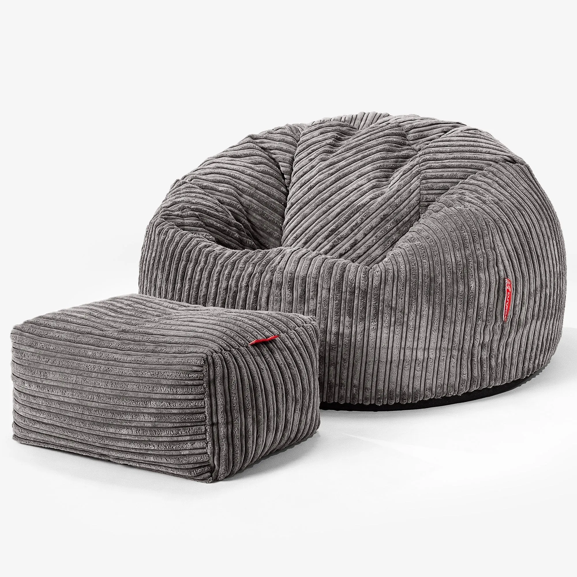 Classic Bean Bag Chair - Cord Graphite Grey