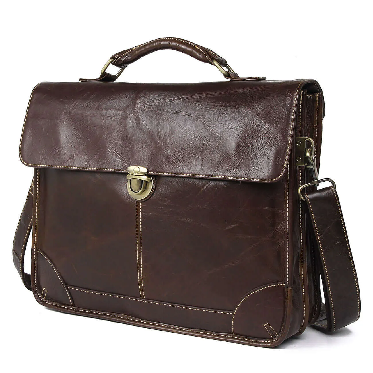 Classic Leather Laptop Bag for Men - Timeless and Versatile