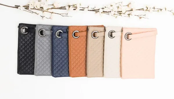 Classic Quilted Wristlet Clutch