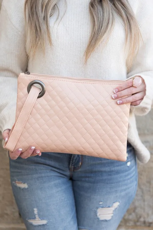 Classic Quilted Wristlet Clutch