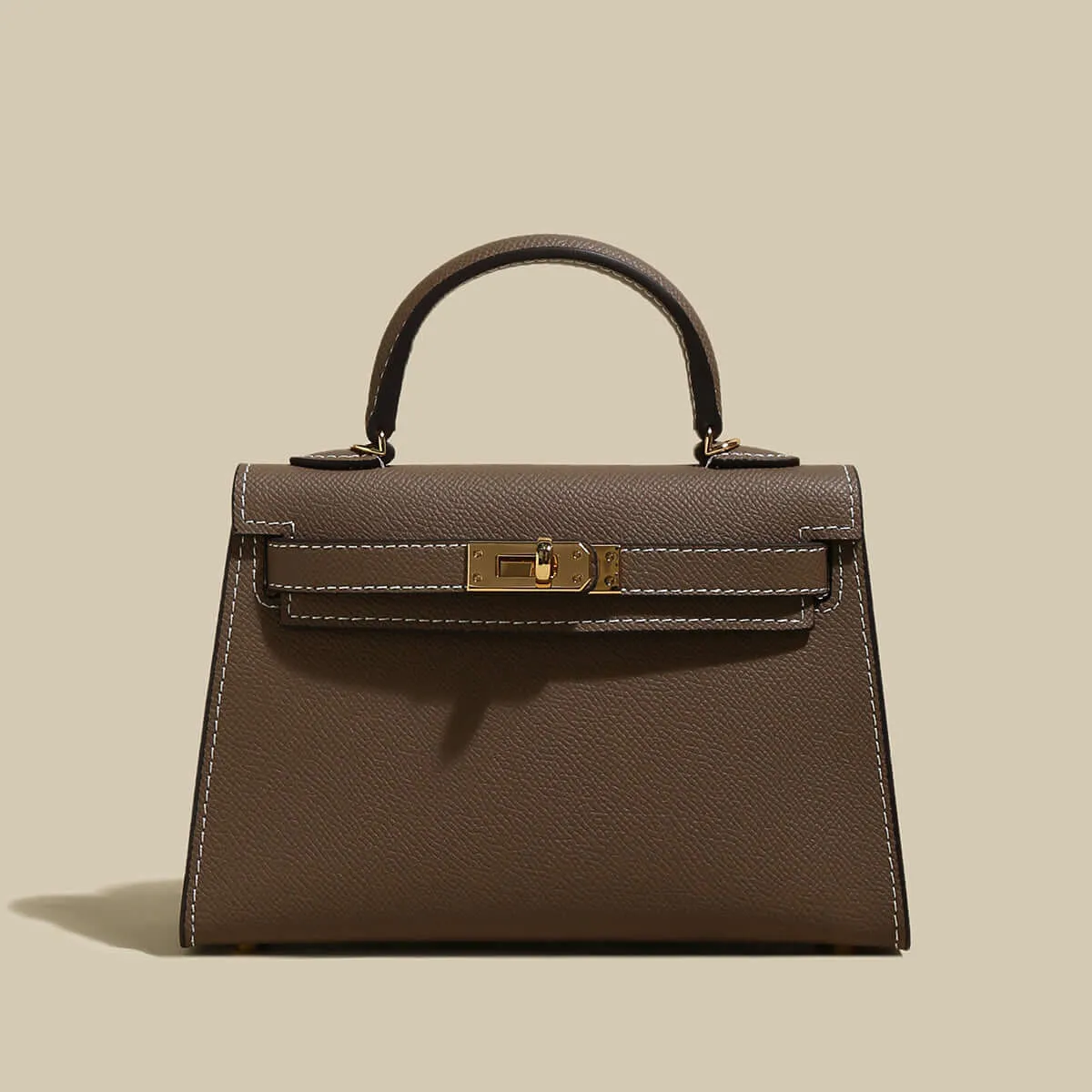 Classic Top-Handle Leather Bag