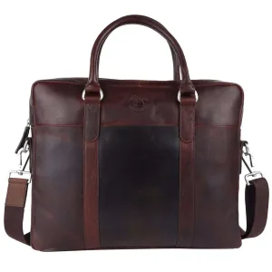 Deep Brown Portfolio Bag: 31 x 38 x 5.5 cm Dimensions