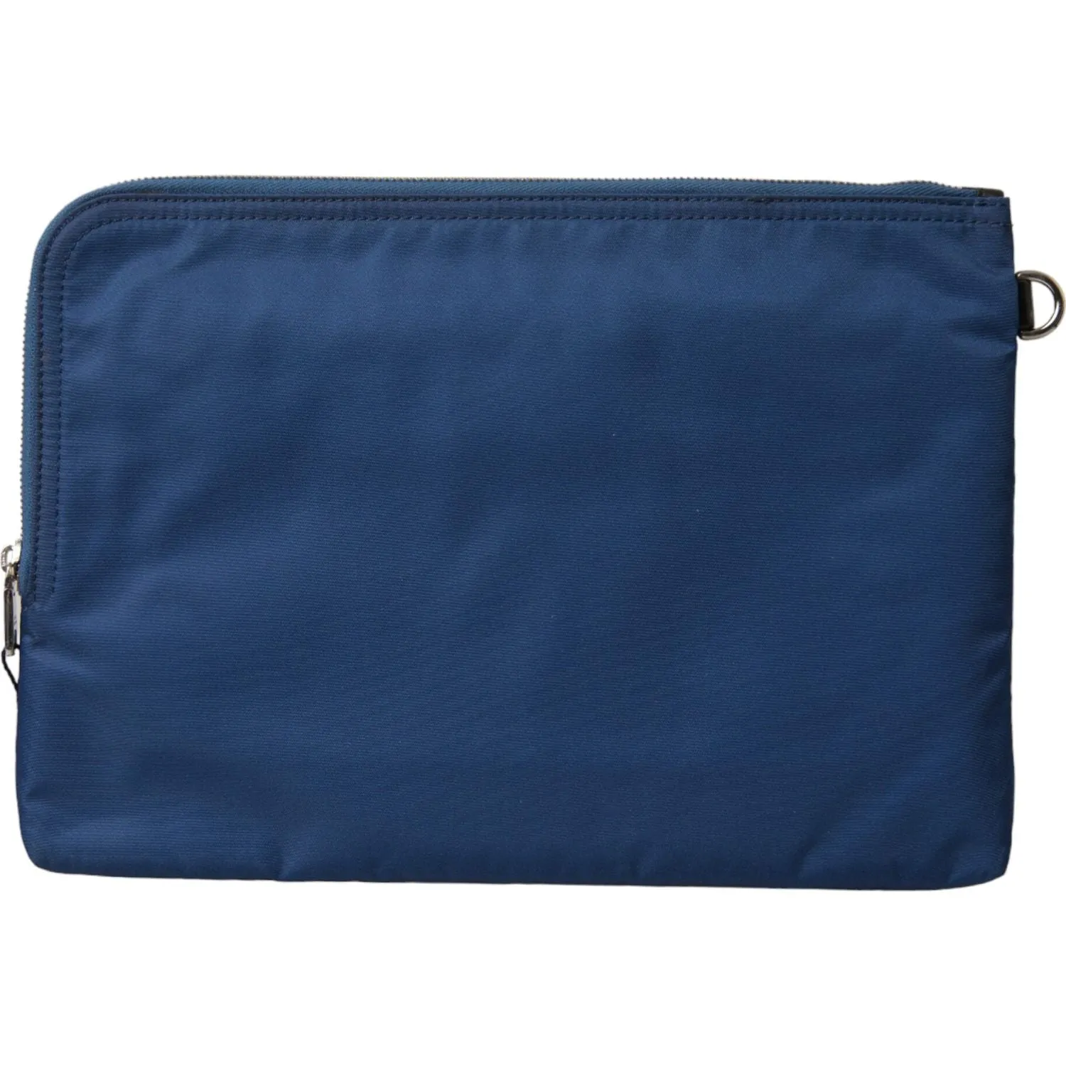 Dolce & Gabbana Elegant Blue Nylon Zipped Clutch