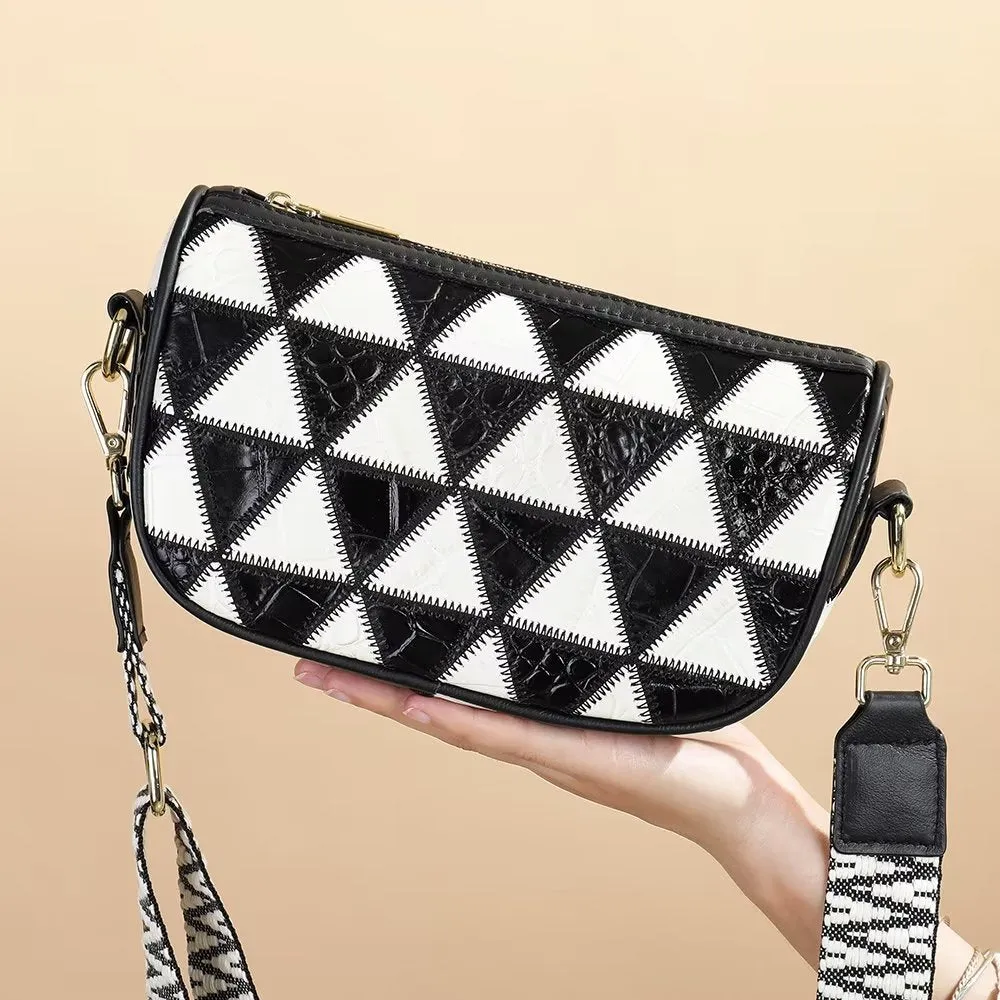 Elegant Cowhide Crossbody Shoulder Bag