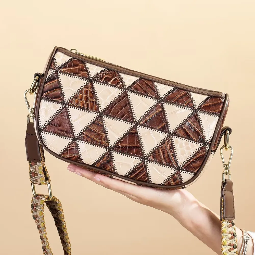 Elegant Cowhide Crossbody Shoulder Bag