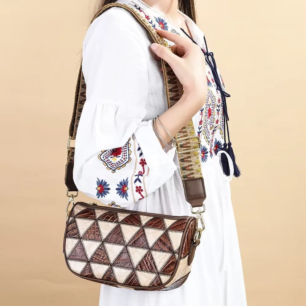 Elegant Cowhide Crossbody Shoulder Bag