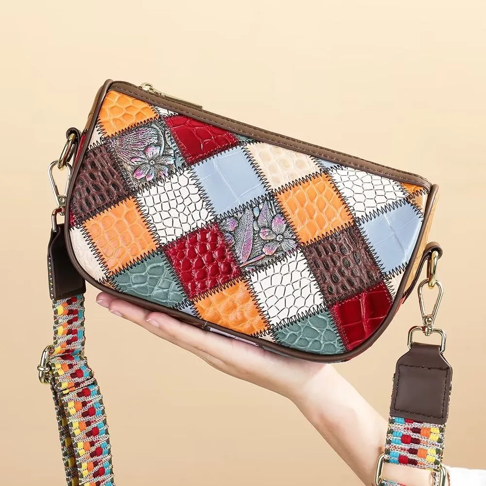 Elegant Cowhide Crossbody Shoulder Bag