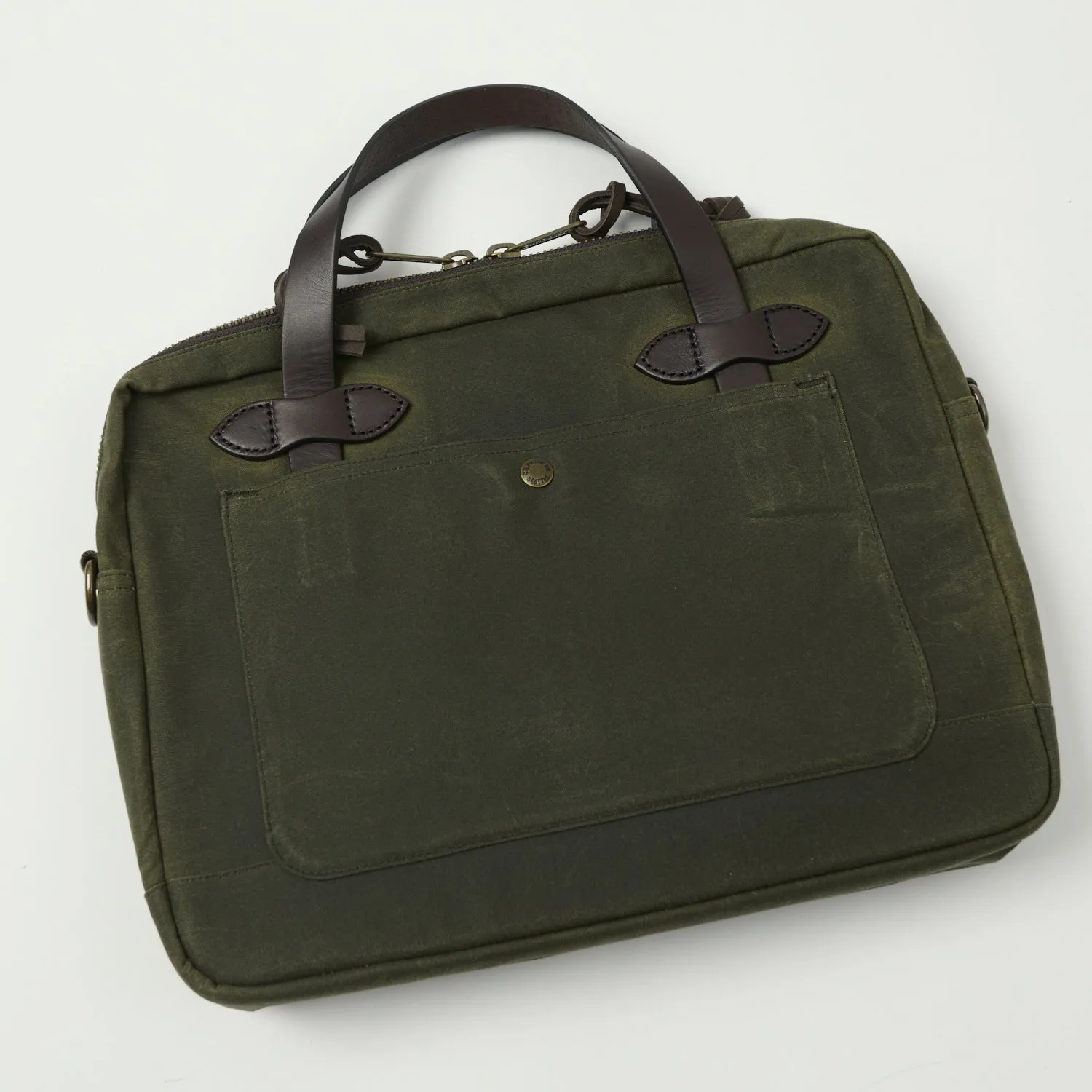 Filson Tin Cloth Compact Briefcase - Otter Green