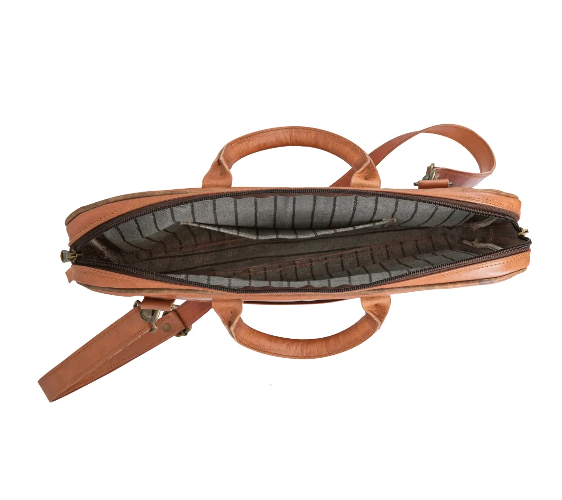 Johnny Fly Co. Leather Laptop Sling Bag