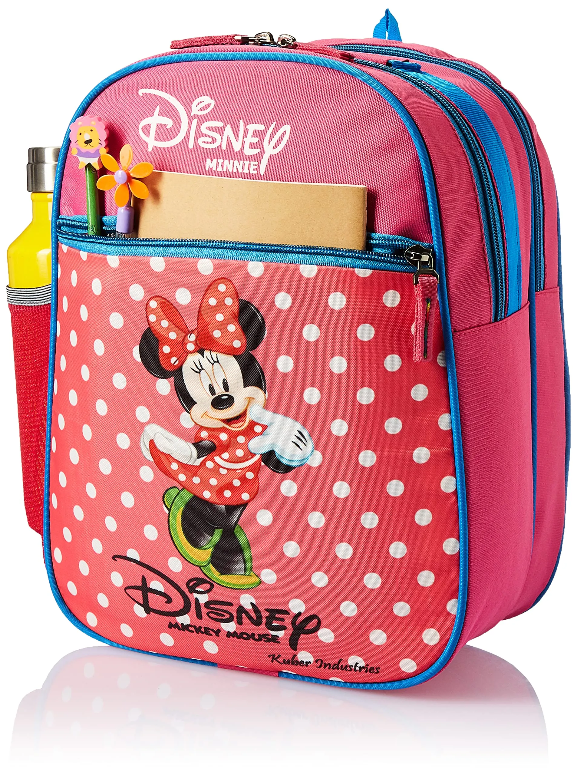 Kuber Industries Disney Mickey School Bag | Kids School Bags | Student Bookbag | School Bag for Girls & Boys | School Backpack for Kids | 2 Compartments School Bag | Small | Green