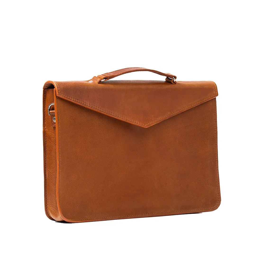 Leather Briefcase (Tan)