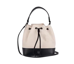 Leros Canvas & Leather Mini Bucket Bag