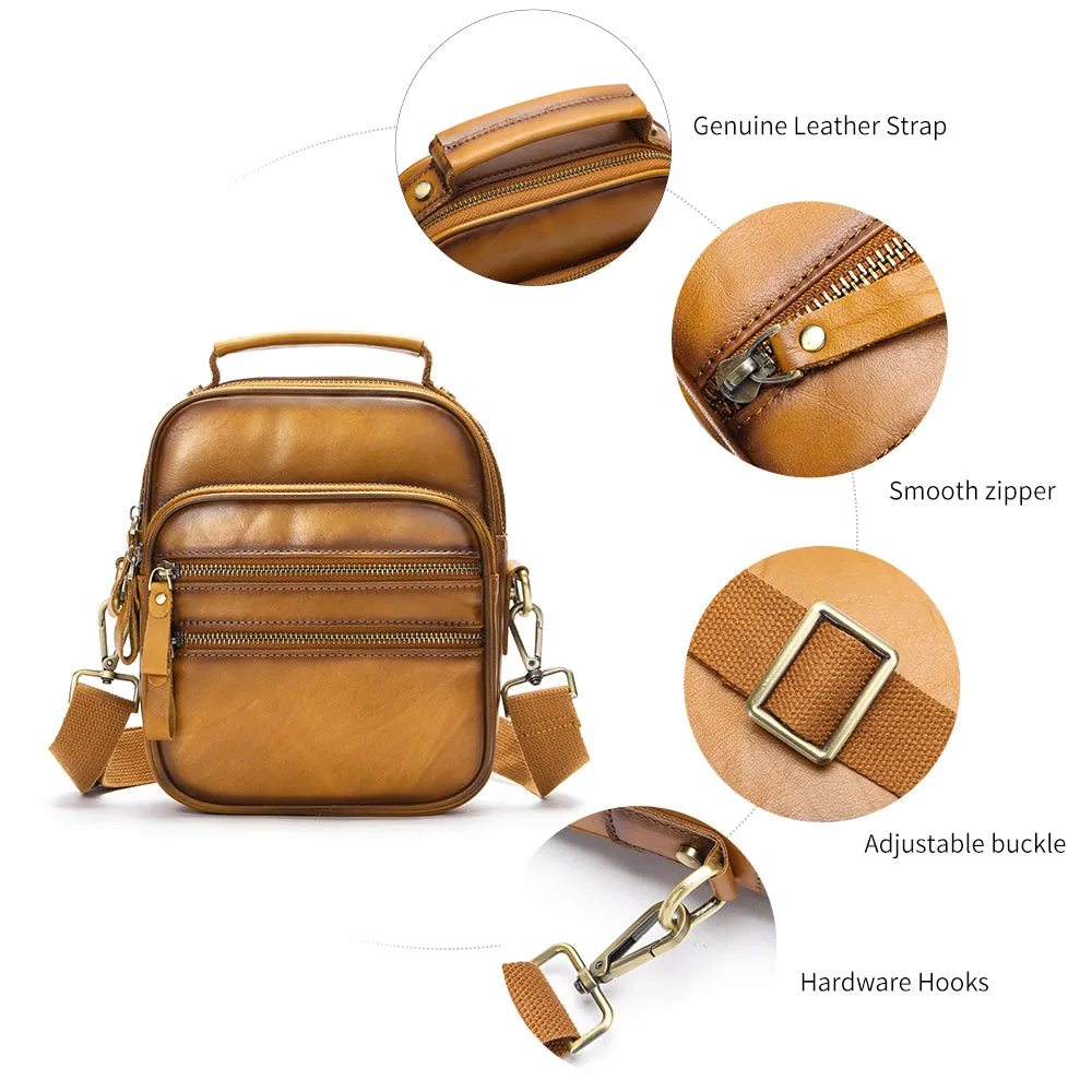 LuxeLeather Travel Messenger Bag