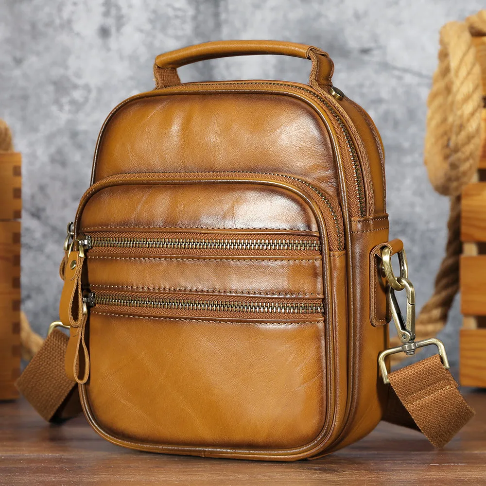 LuxeLeather Travel Messenger Bag