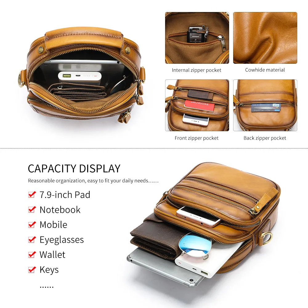 LuxeLeather Travel Messenger Bag