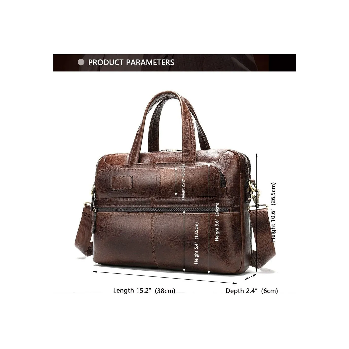 Luxury Exotic Leather Laptop Briefcase