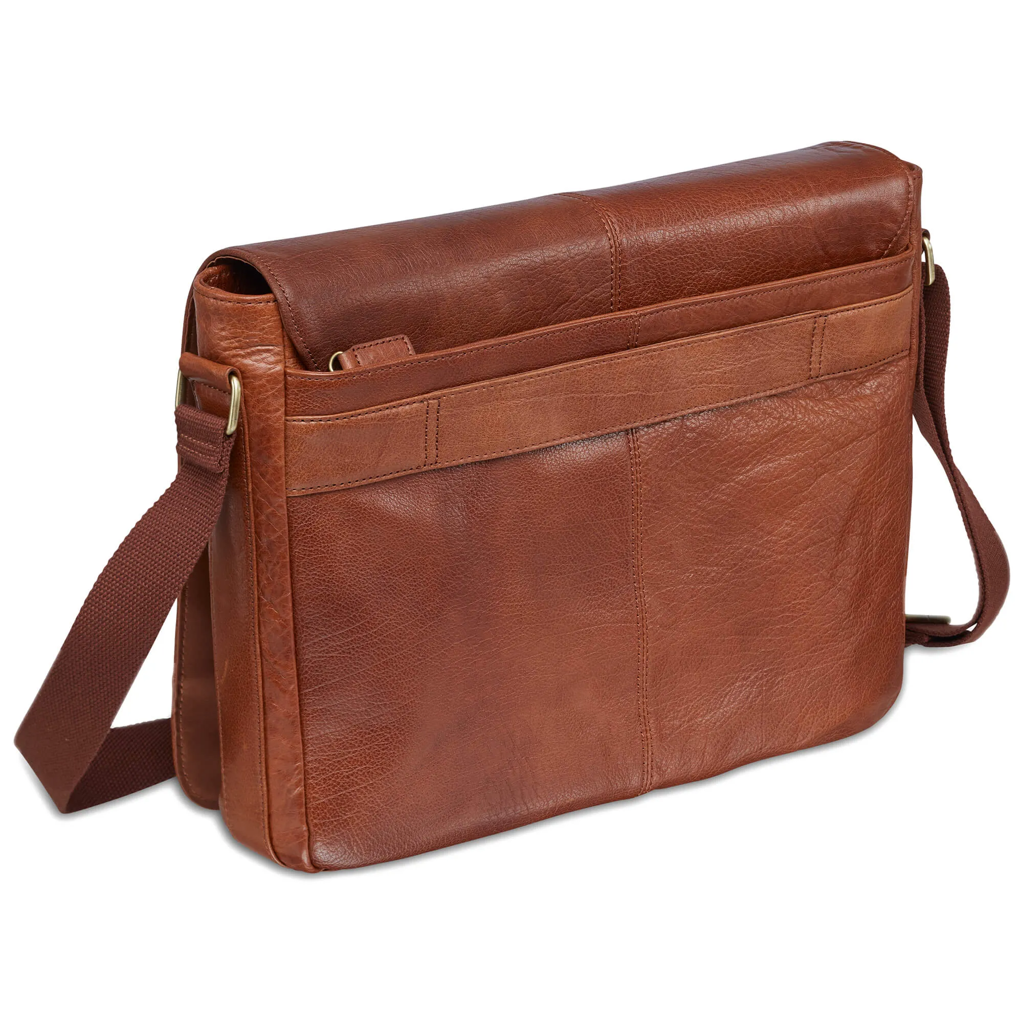 Mancini Leather Messenger Bag for 15'' Laptop/Tablet RFID