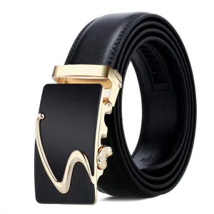 Men's Genuine Leather Adjustable Business Belt