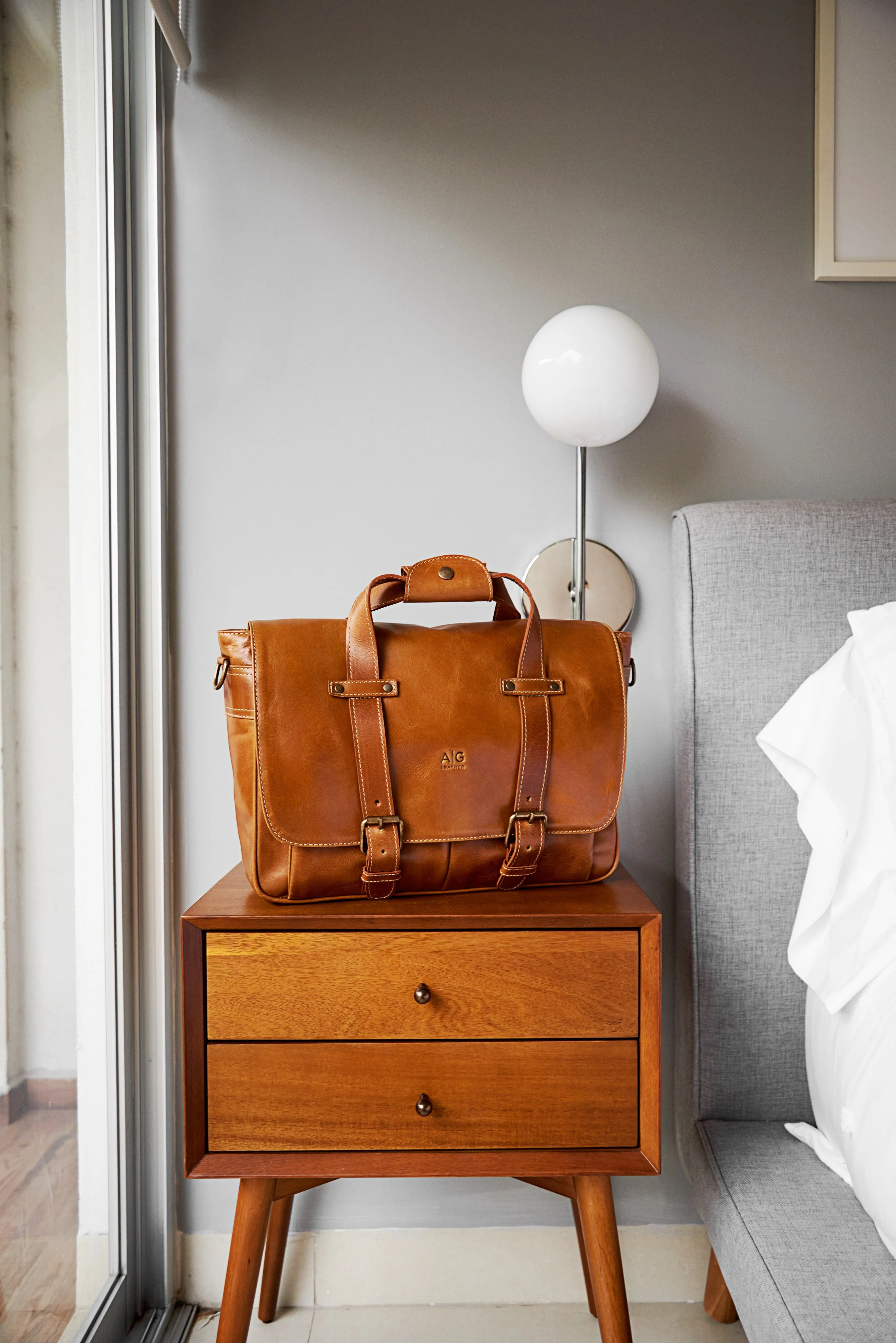 Montana Portfolio Briefcase in Cognac Leather