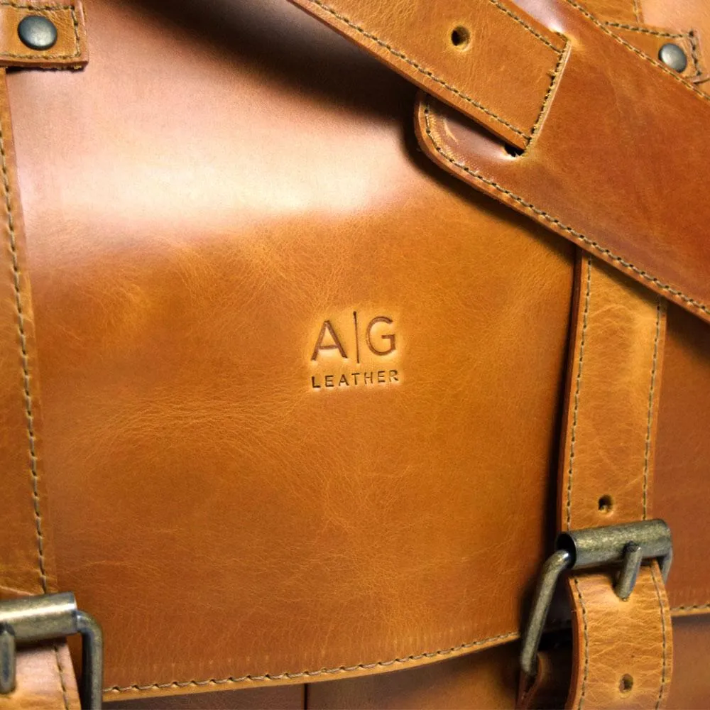 Montana Portfolio Briefcase in Cognac Leather