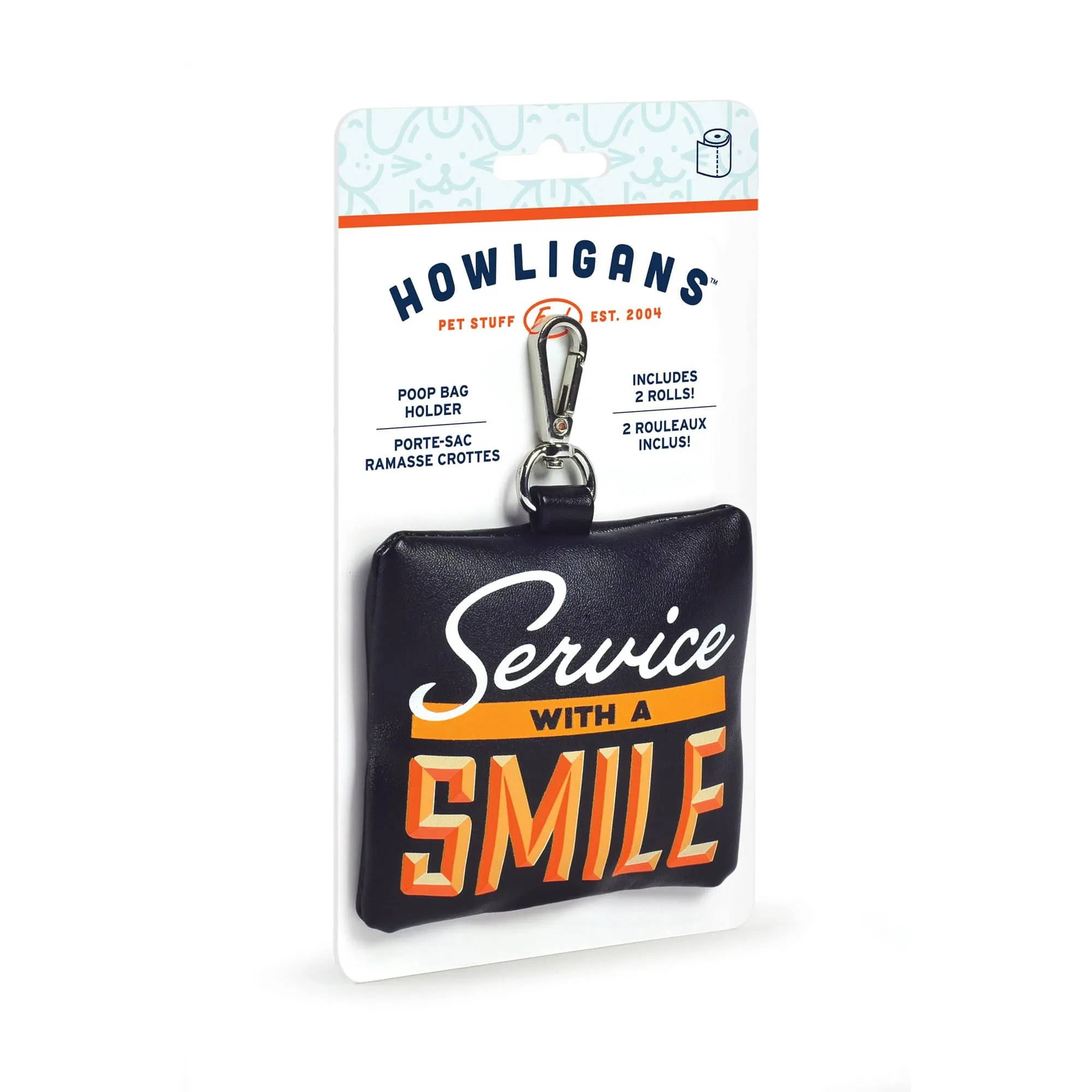 POOP BAG HOLDER: SERVICE WITH A SMILE